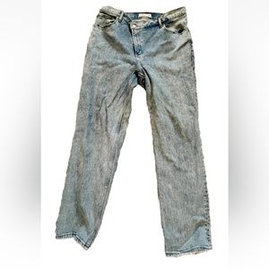 Abercrombie And Fitch 90s Straight Ultra High Rise Cross Over Waist jeans